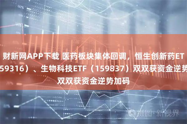 财新网APP下载 医药板块集体回调，恒生创新药ETF（159316）、生物科技ETF（159837）双双获资金逆势加码